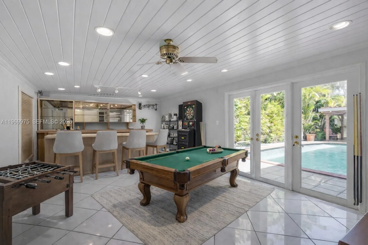 Virtually staged and painted ceiling.