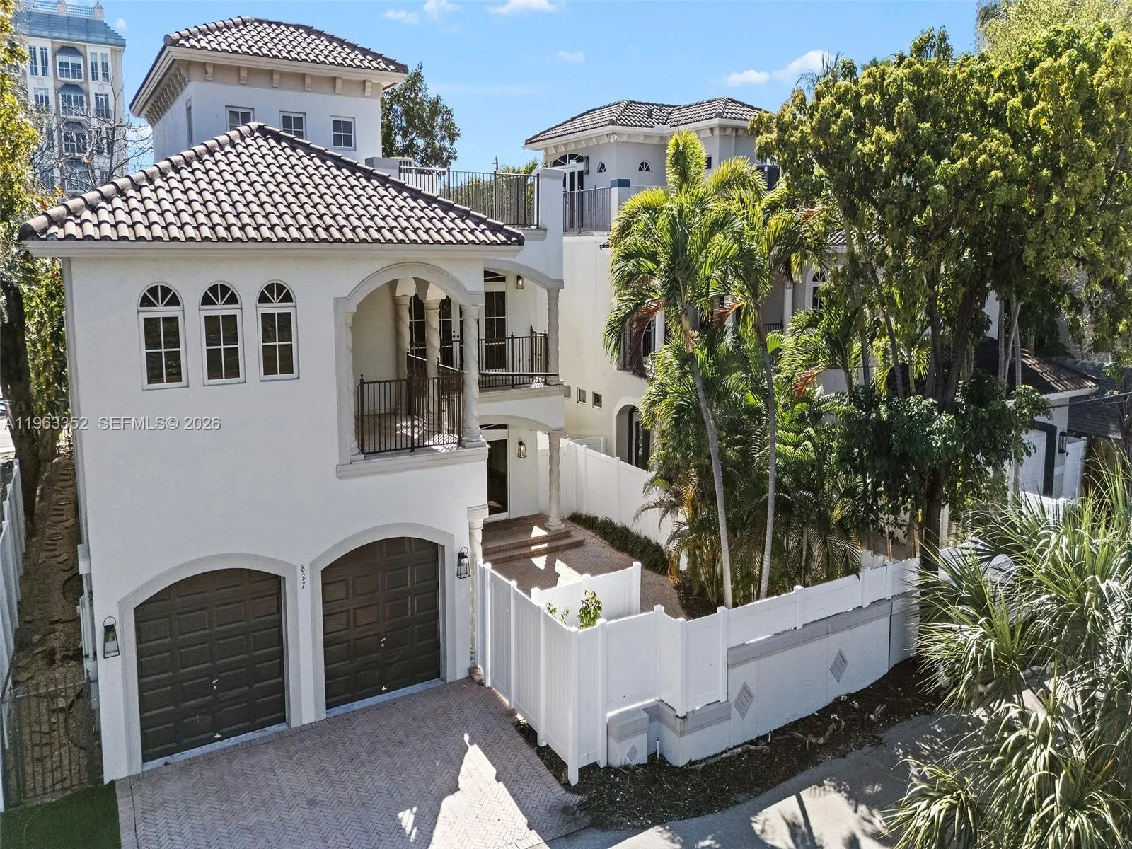 Garage is located in back of home