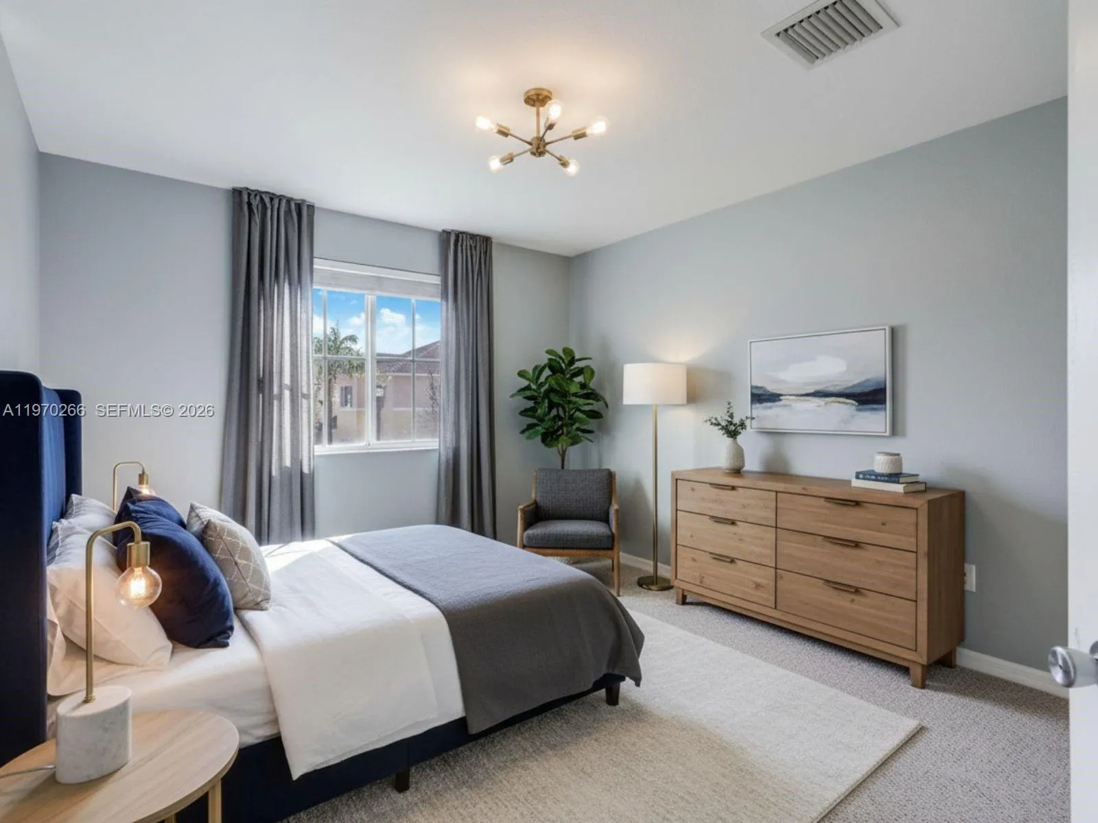 AI-generated virtual staging.