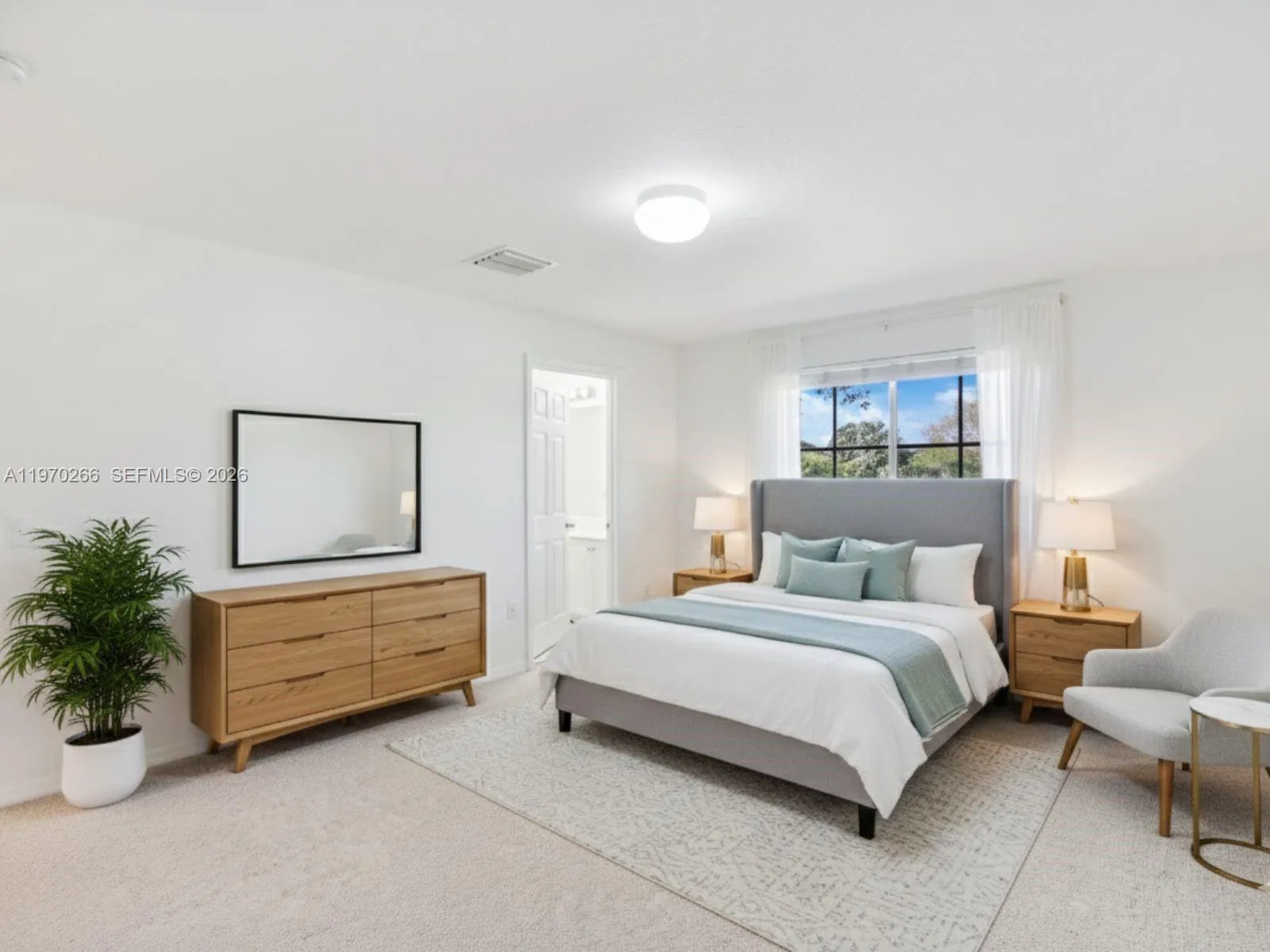 AI-generated virtual staging.