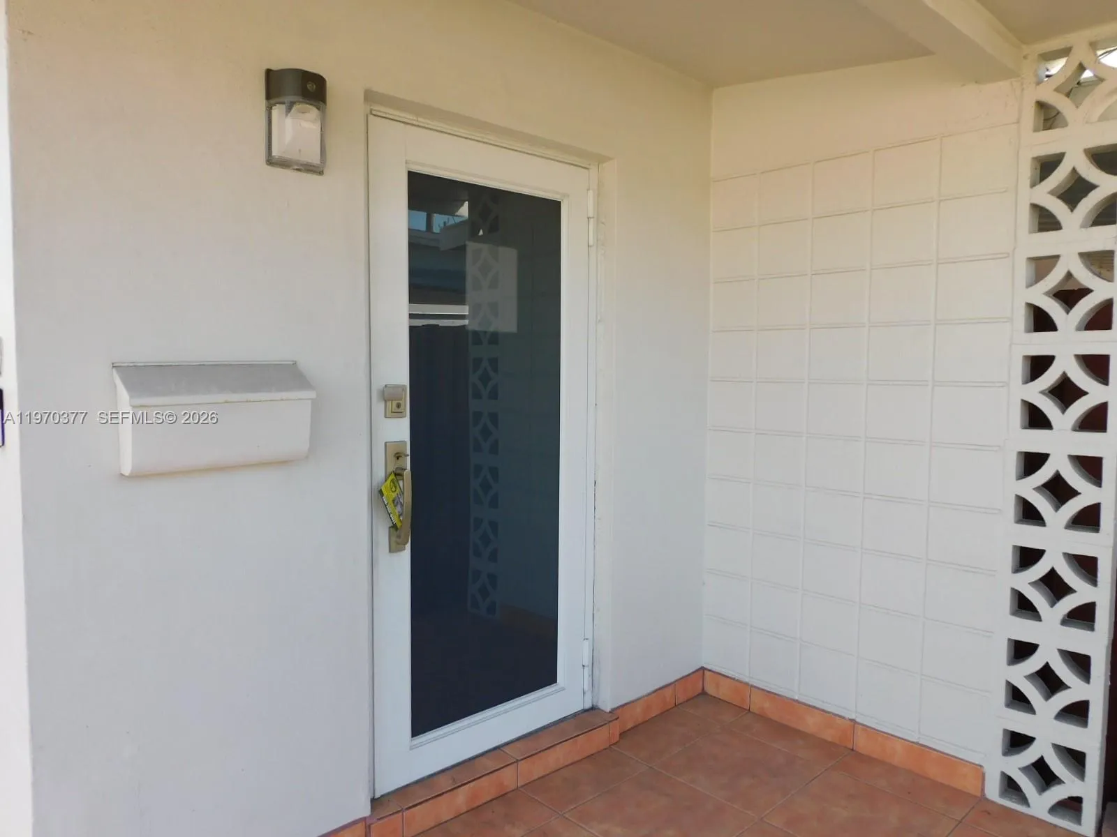 Side front porch entry.