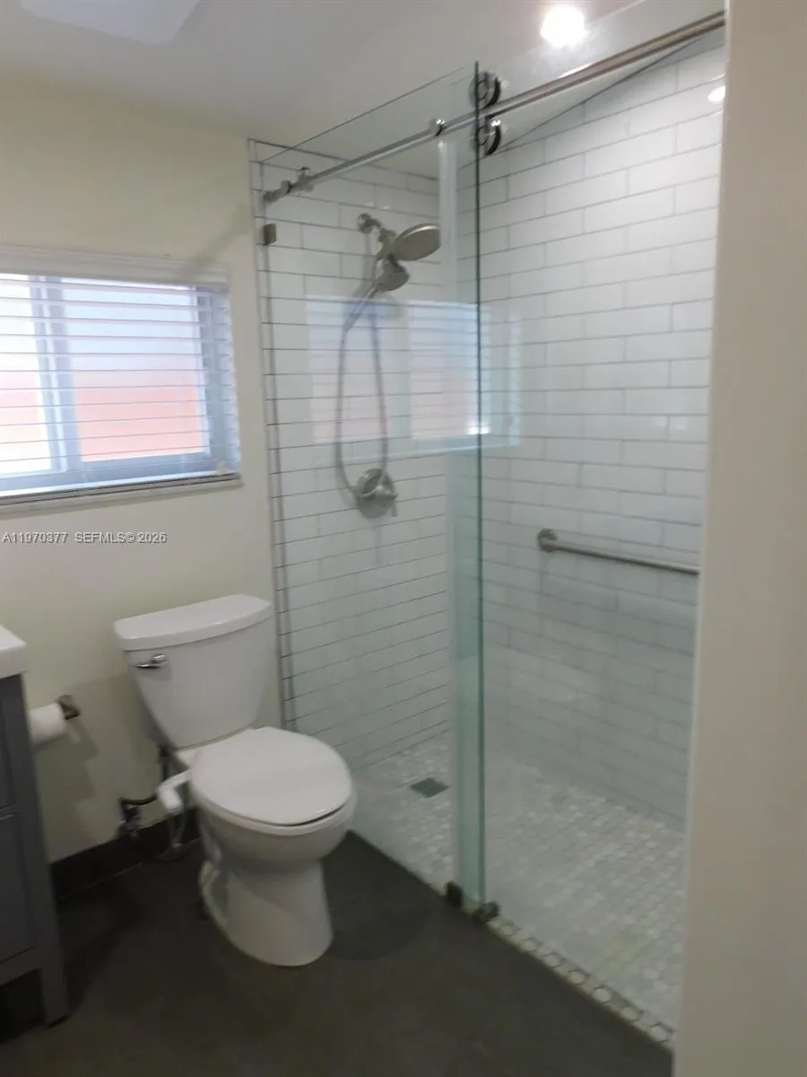 Nicely updated primary bathroom.