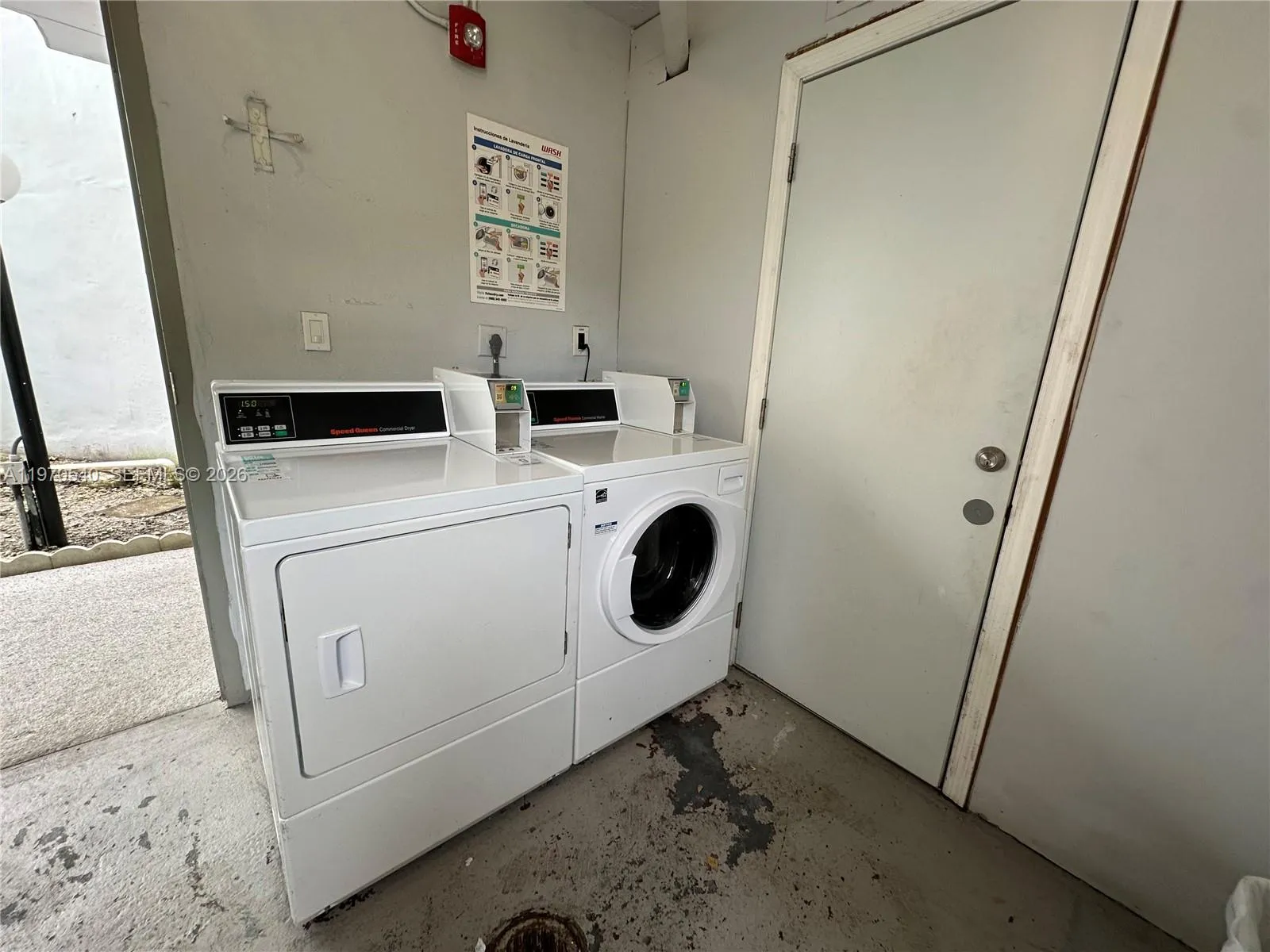 Washers and dryers outside the unit