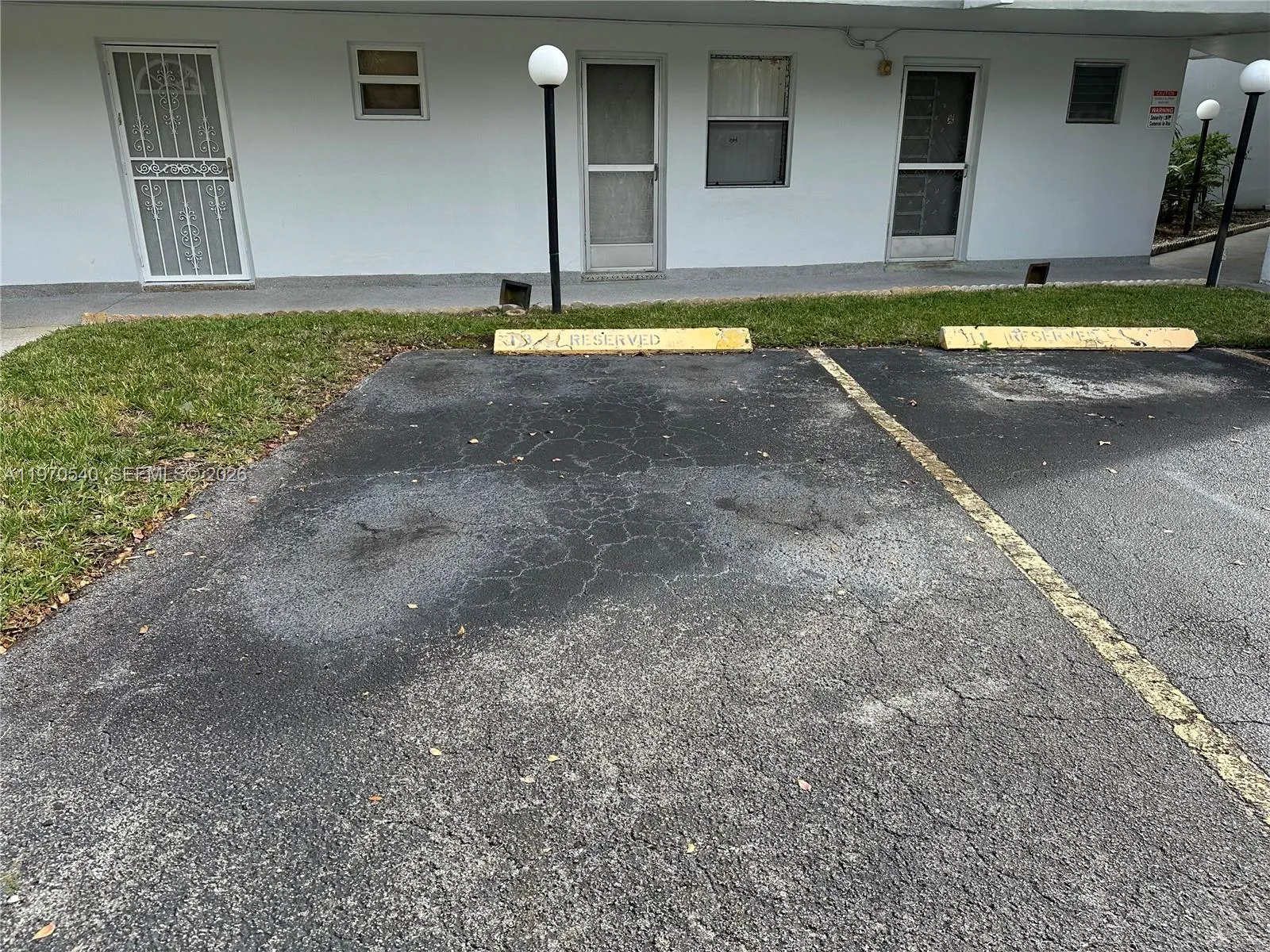 Assigned parking in front of the unit\'s door