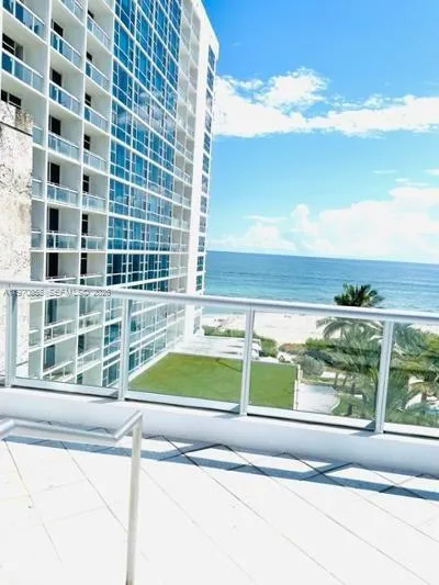 Balcony overlooking the ocean