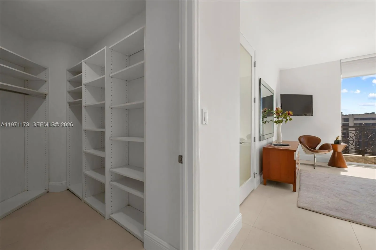One of Two Walk-In Closets
