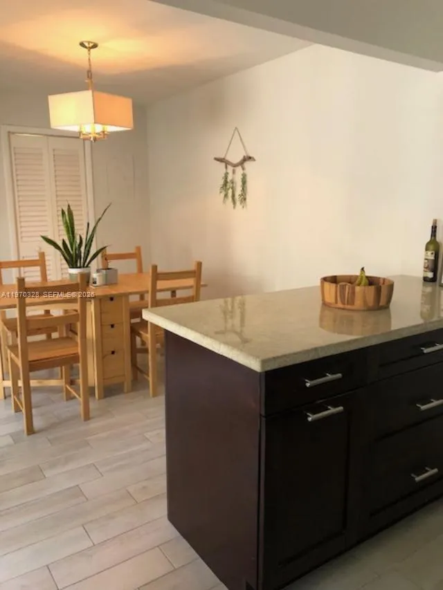 kitchen and dining area