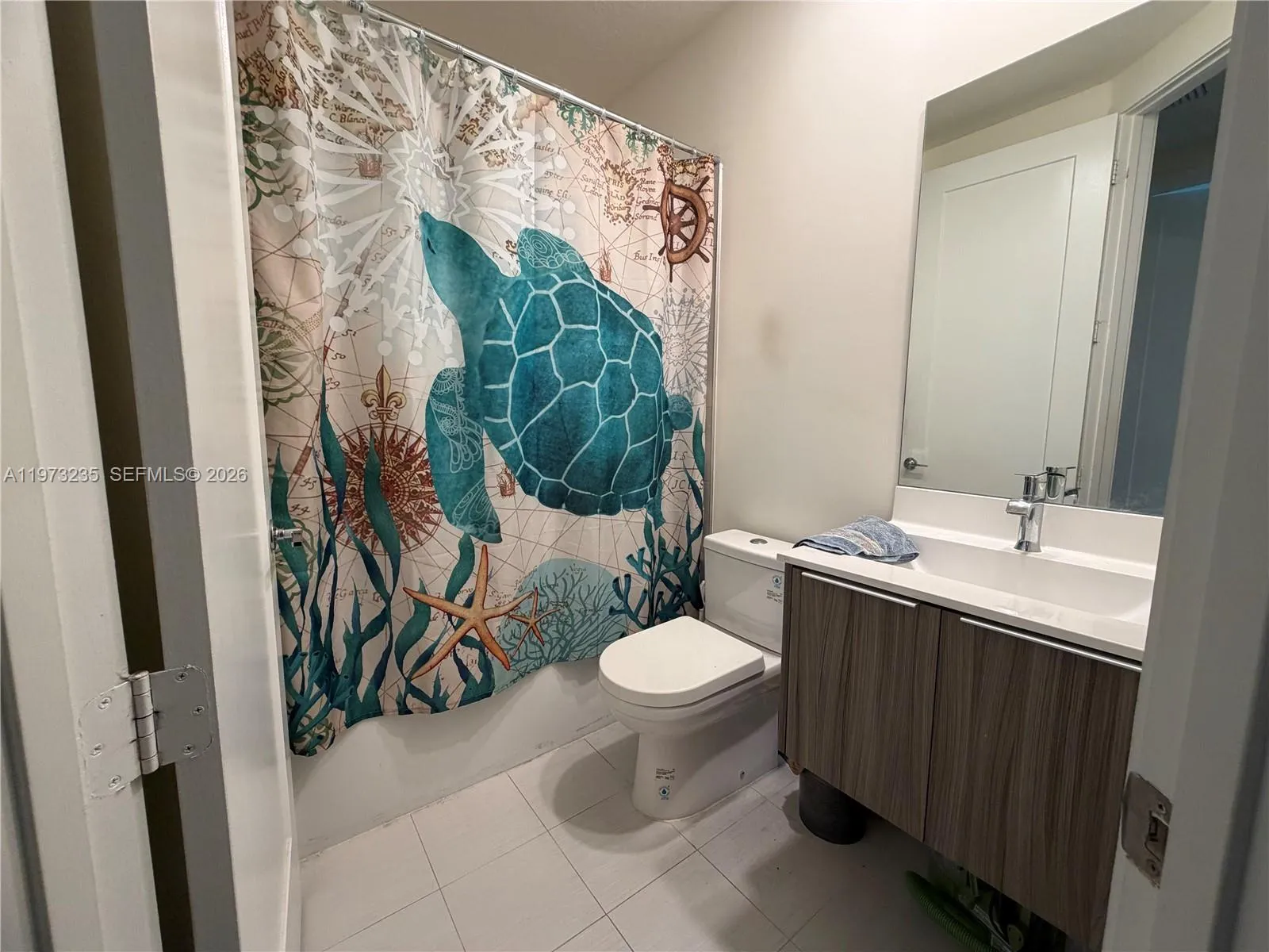 second bathroom with bathtub