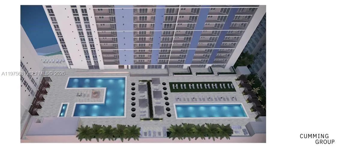 One Miami New Pool Rendering - Opening Spring 2026