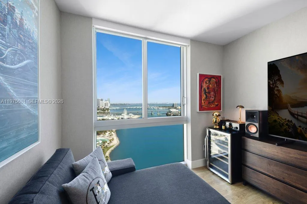 2nd Bedroom - Movie Room with North East Ocean and Bayfront Park and Ocean Views