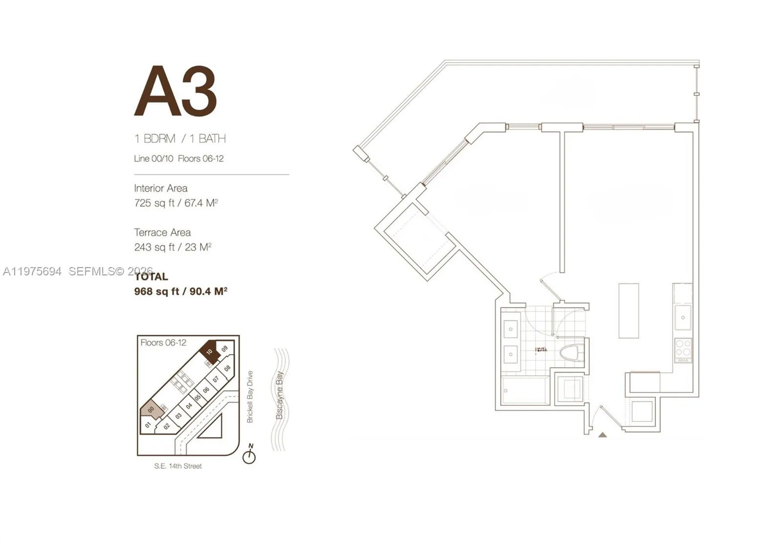1300 Brickell Bay Dr 600, Miami, Florida 33131, Miami, Florida 33131, 1 Bedroom Bedrooms, ,1 BathroomBathrooms,Residential Lease,For Rent,1300 Brickell Bay Dr 600, Miami, Florida 33131,A11975694