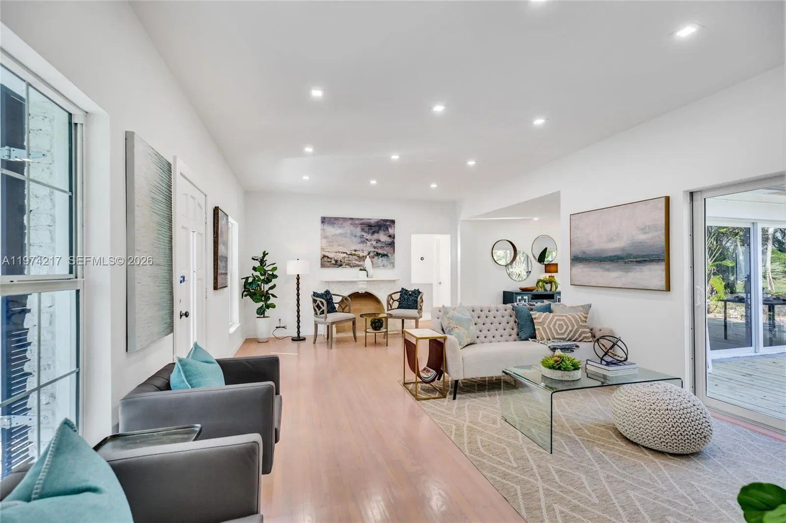 Open concept living spaces bright and open