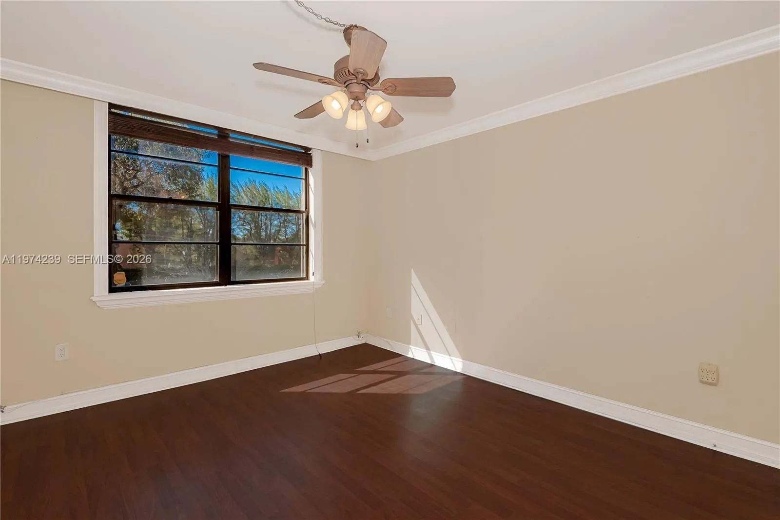 Another view of the 2nd bedroom with lots of wall space for a bed and furniture.