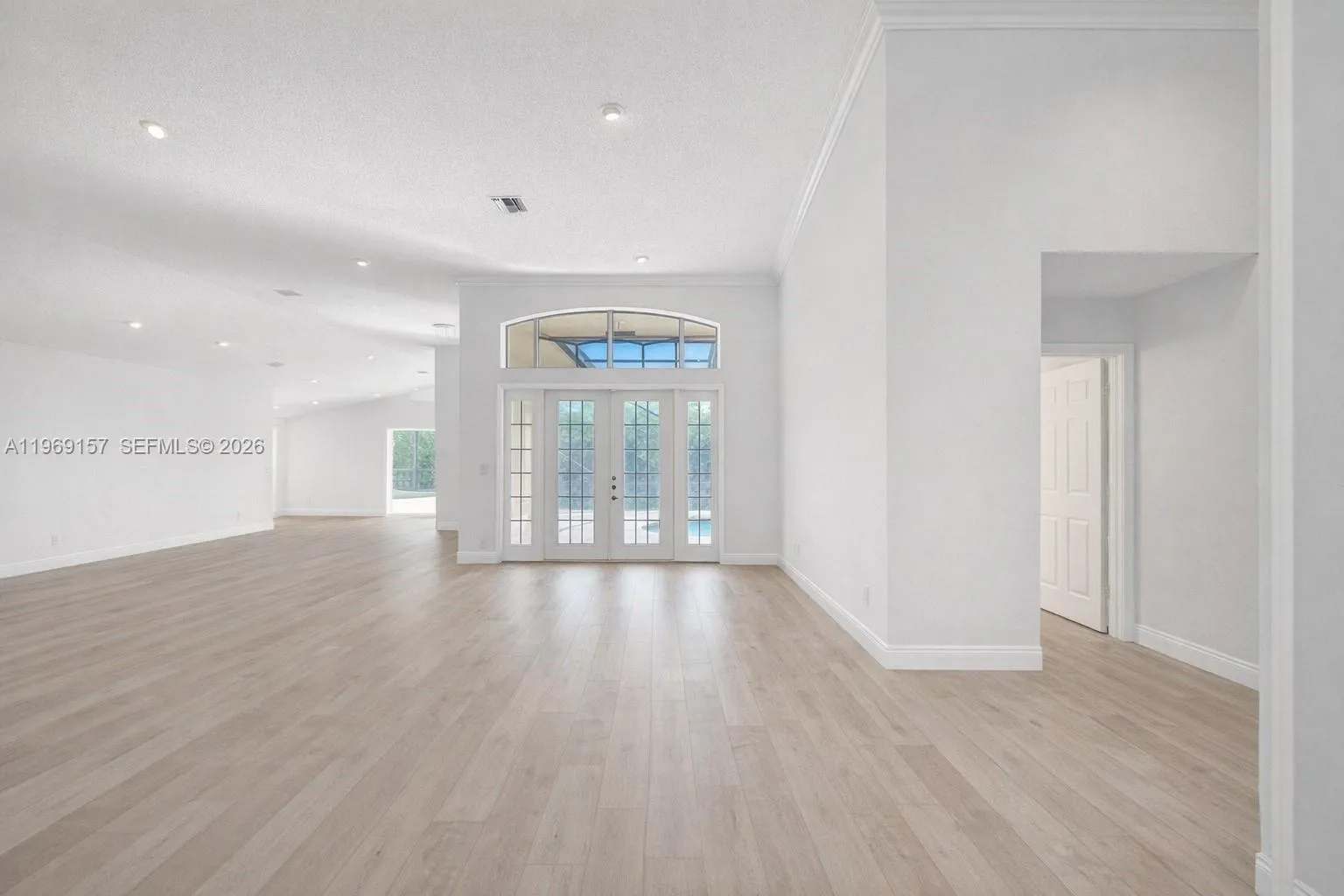 DIGITALLY ENHANCED to show same view with white walls and neutral flooring