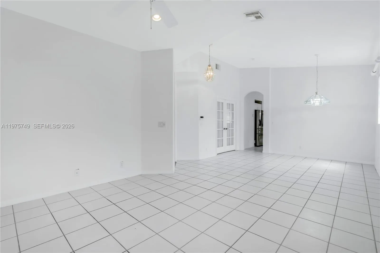 View of dining area from living room area