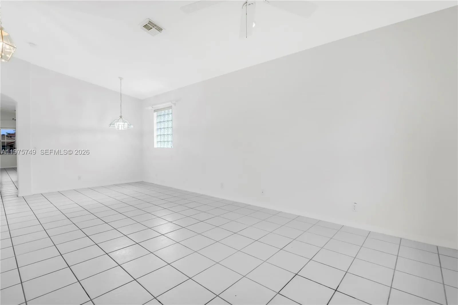 View of dining area from living room area