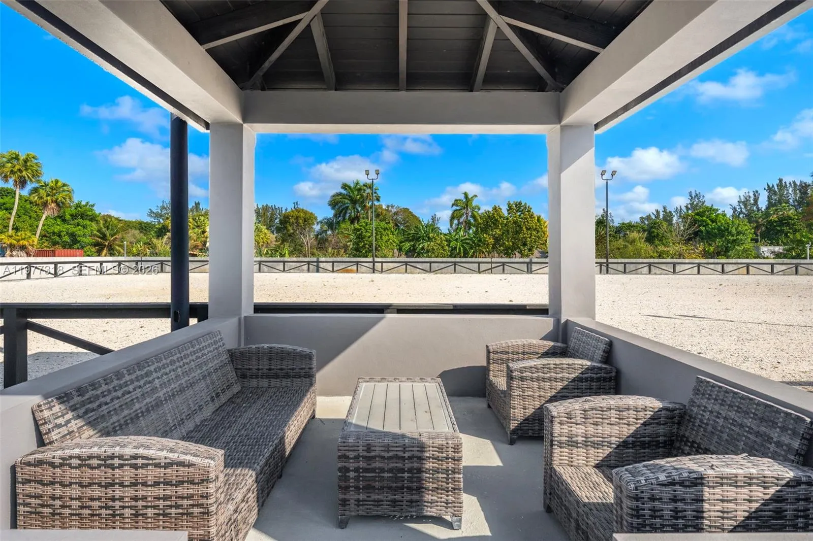 Outdoor viewing area.