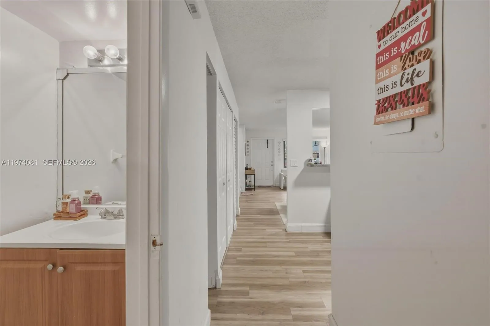 1st Floor half bathroom & hallway