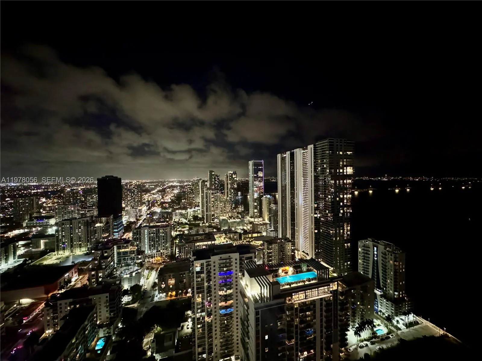 North city and water view at Night