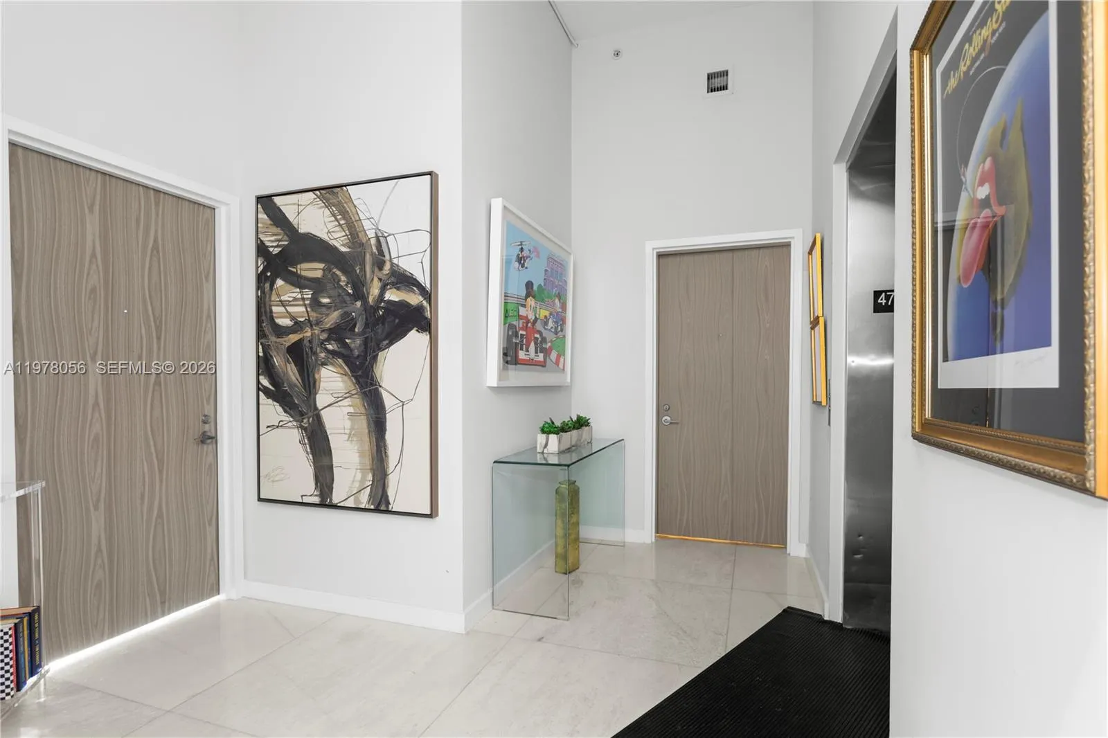 Private elevator back entry to residence