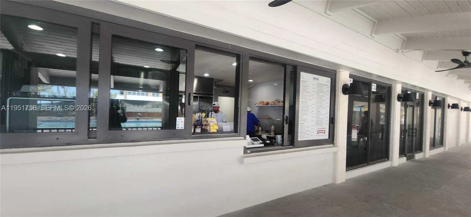 Ocean side pool snack bar.