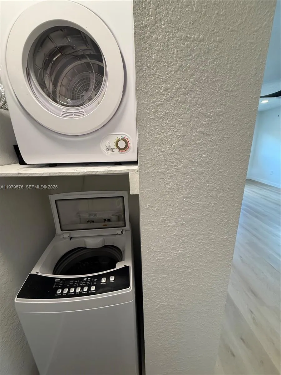 washer and dryer in the unit