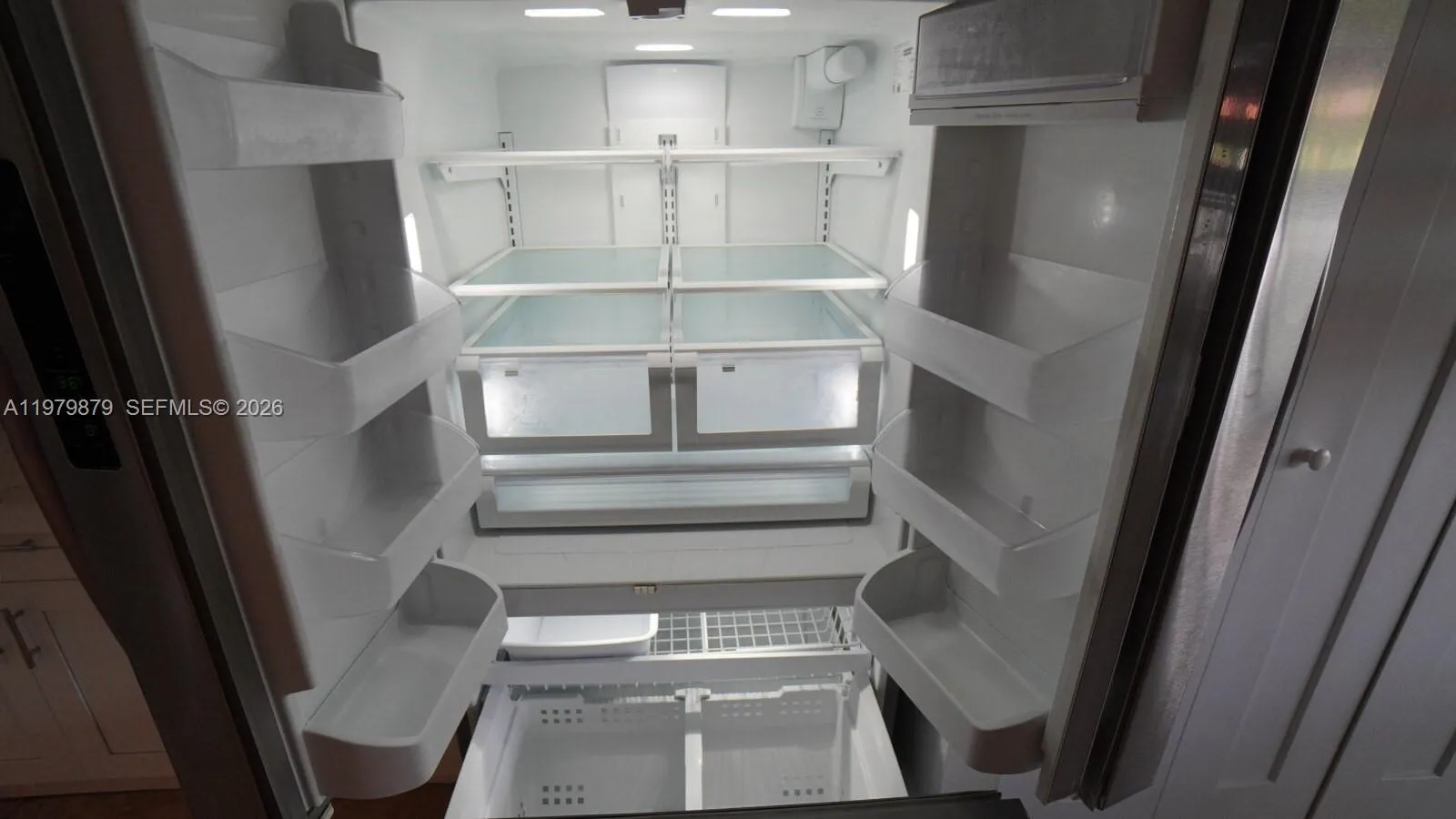 LED lighted refrigerator and freezer