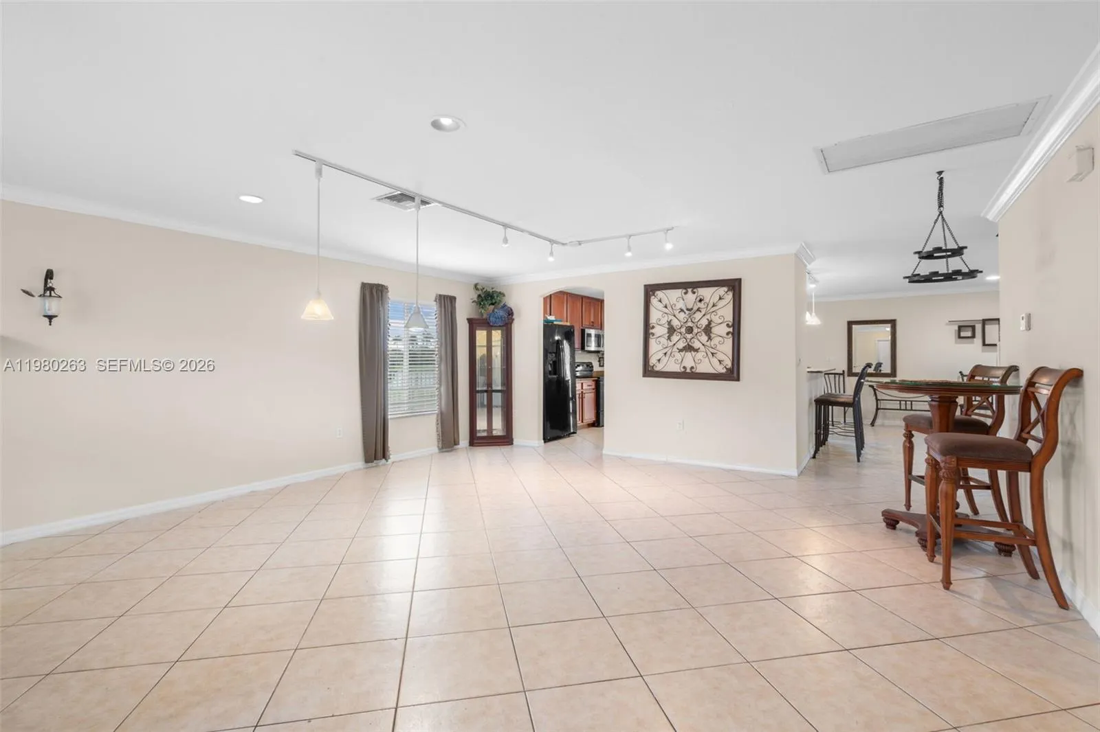 Huge living room when first enter the home