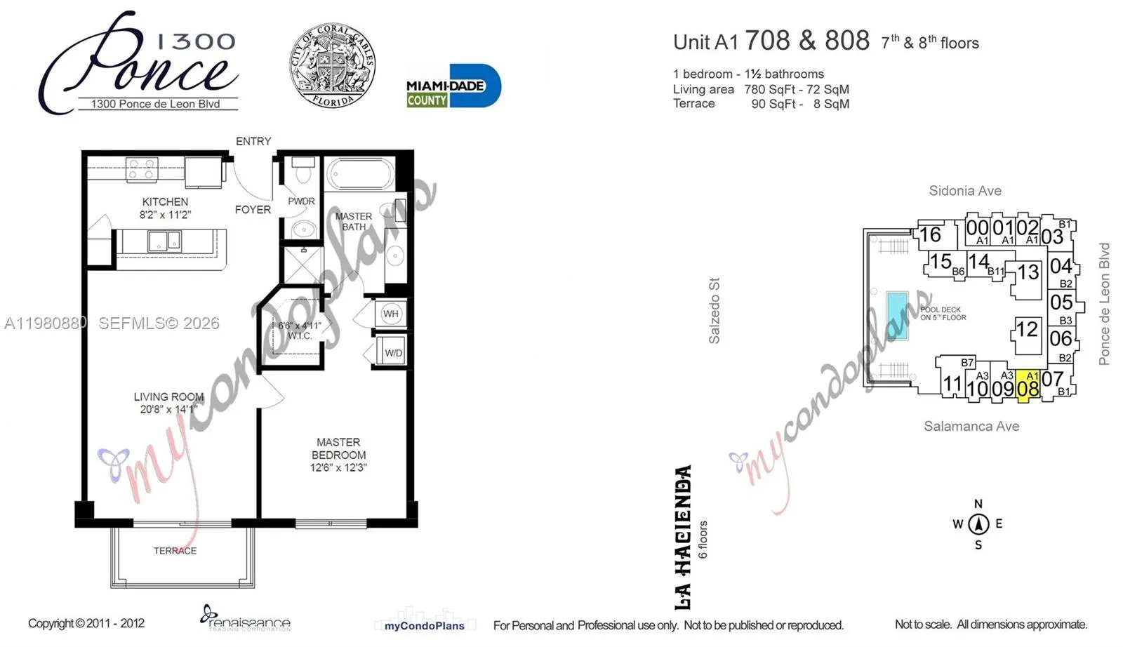 1300 Ponce De Leon Blvd 808, Coral Gables, Florida, Coral Gables, Florida 33134, 1 Bedroom Bedrooms, ,1 BathroomBathrooms,Residential Lease,For Rent,1300 Ponce De Leon Blvd 808, Coral Gables, Florida,A11980880