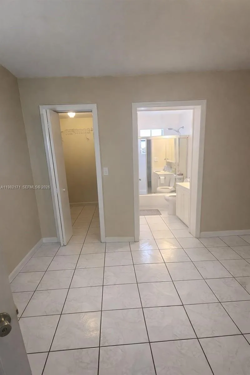 Bathroom and walk in closet