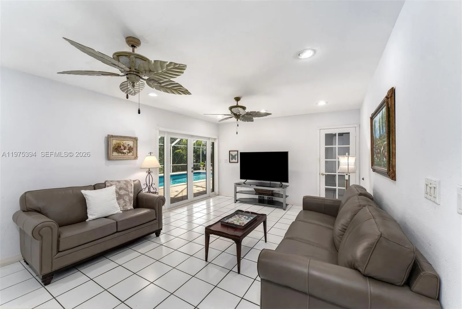 Family room with direct outdoor access