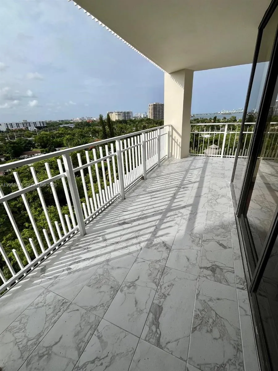 spacious L shaped balcony