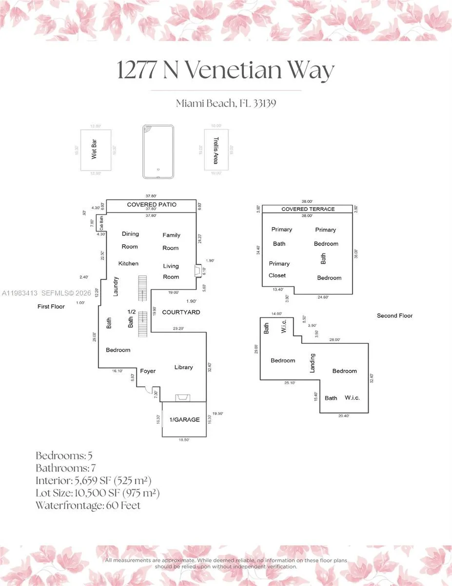1277 N Venetian Way, Miami, Florida 33139, Miami, Florida 33139, 5 Bedrooms Bedrooms, ,7 BathroomsBathrooms,Residential,For Sale,1277 N Venetian Way, Miami, Florida 33139,A11983413