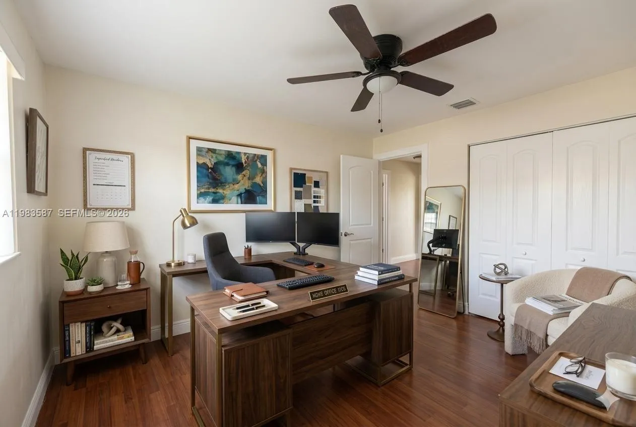 Office virtually staged