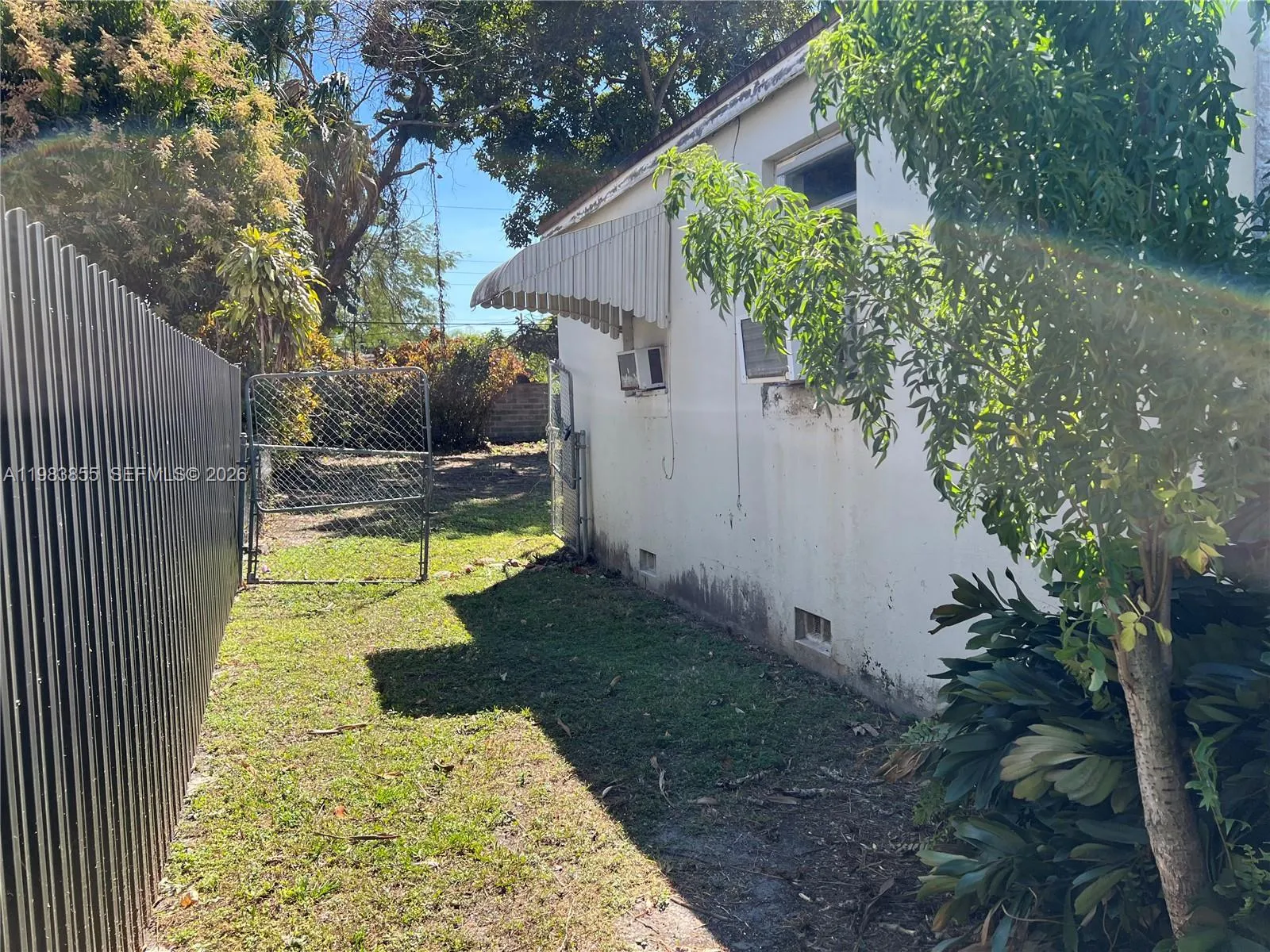 West side of property