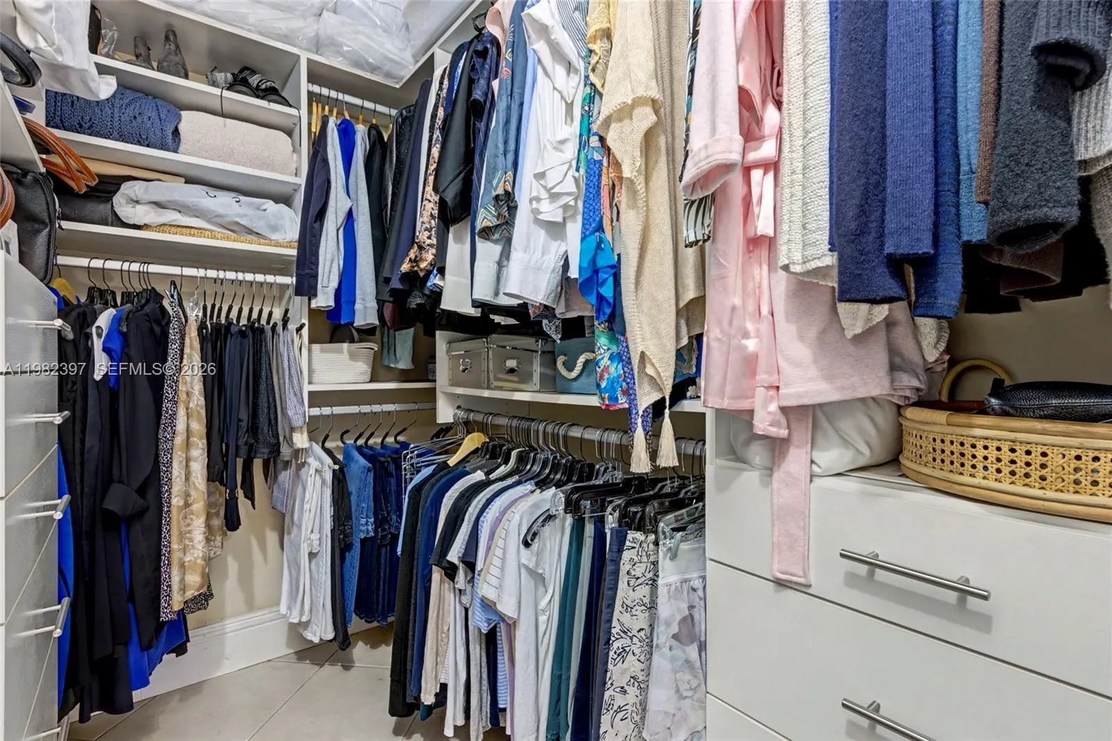 Walk in primary Closet