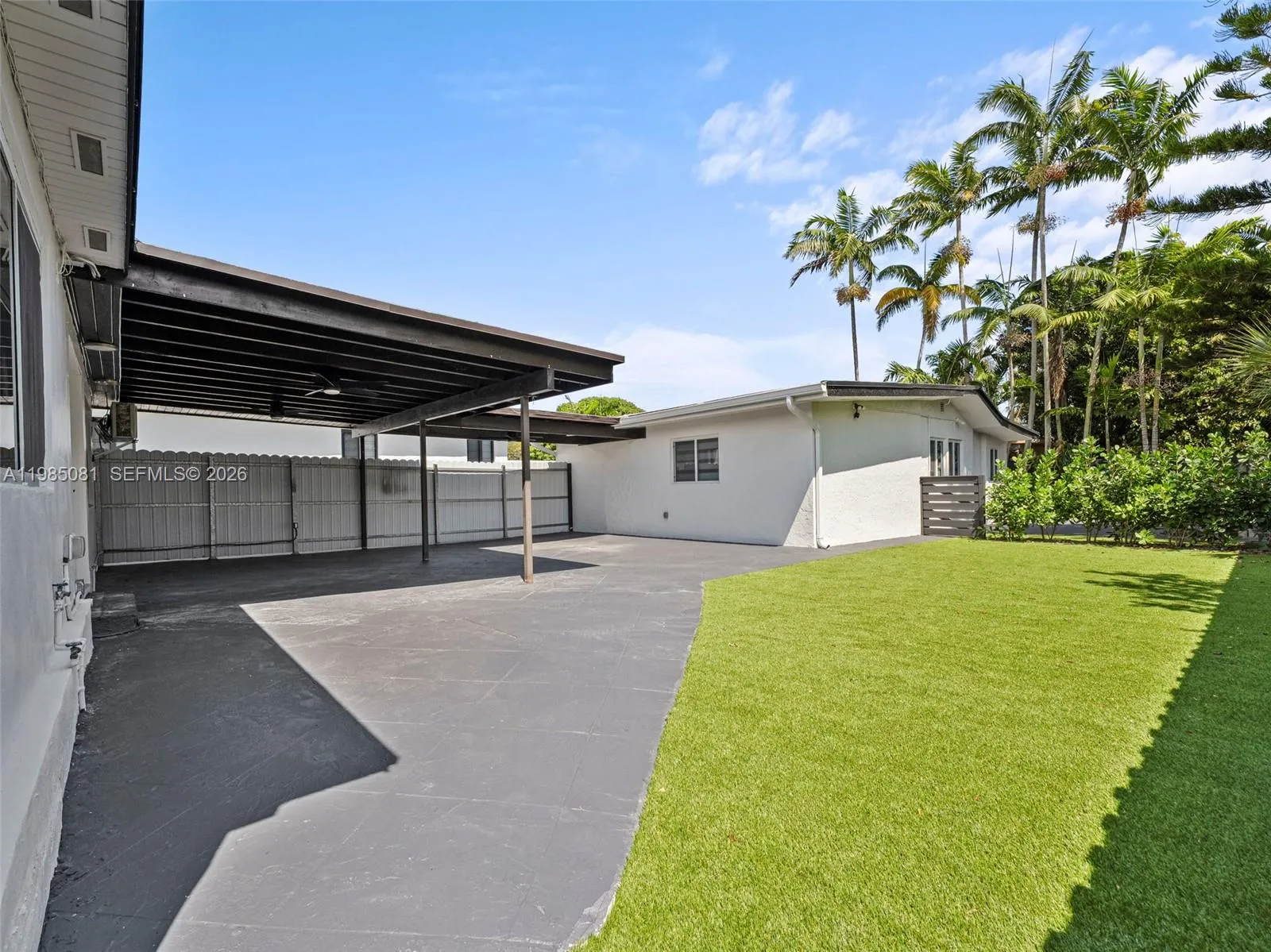 Side of Patio and Yard.