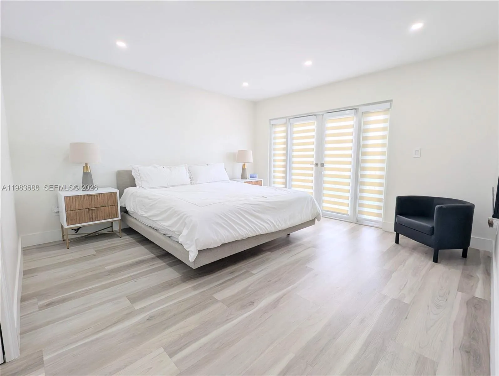 Master showing custom zebra blinds