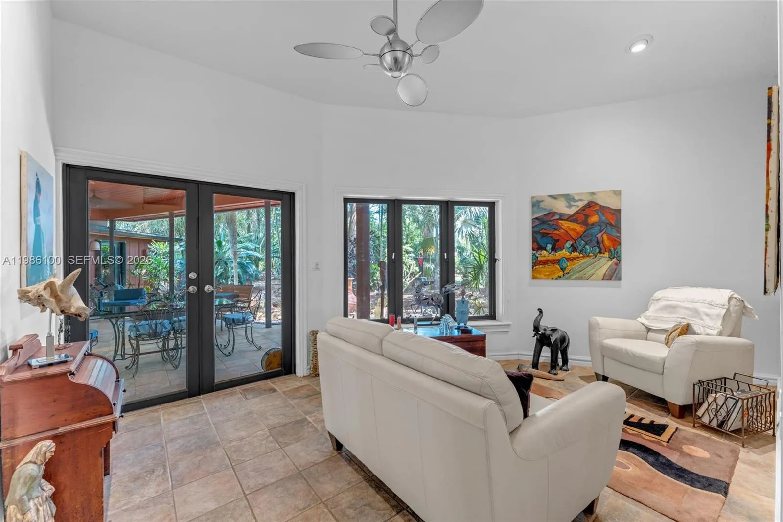 IN GUEST WING. A VIEW OF THE BREEZEWAY WITH OUTSIDELIVING AREA OPENS INTO LAUNDRY/MUD ROOM AND OR THE KITCHEN FOR A CUP OF JOE.TOGETHER YET PRIVATE!