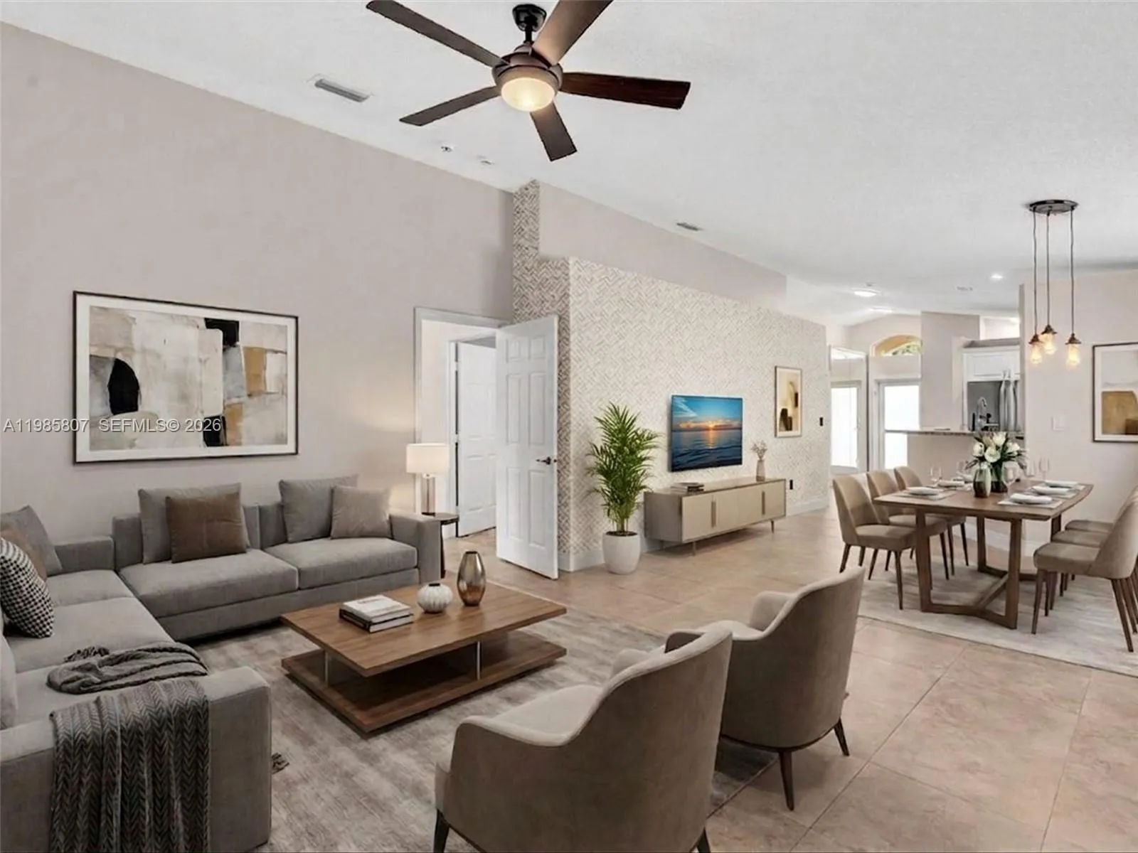 Living room w/virtual staging