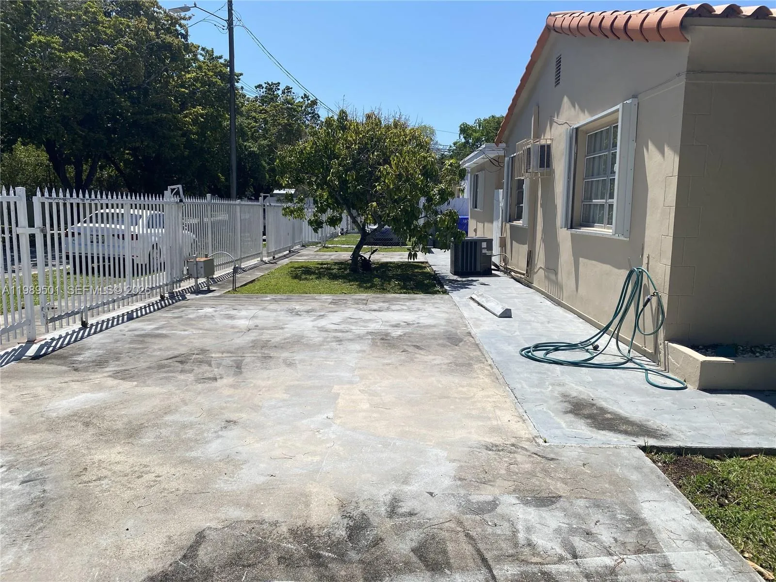 Long view of parking area - East side of property