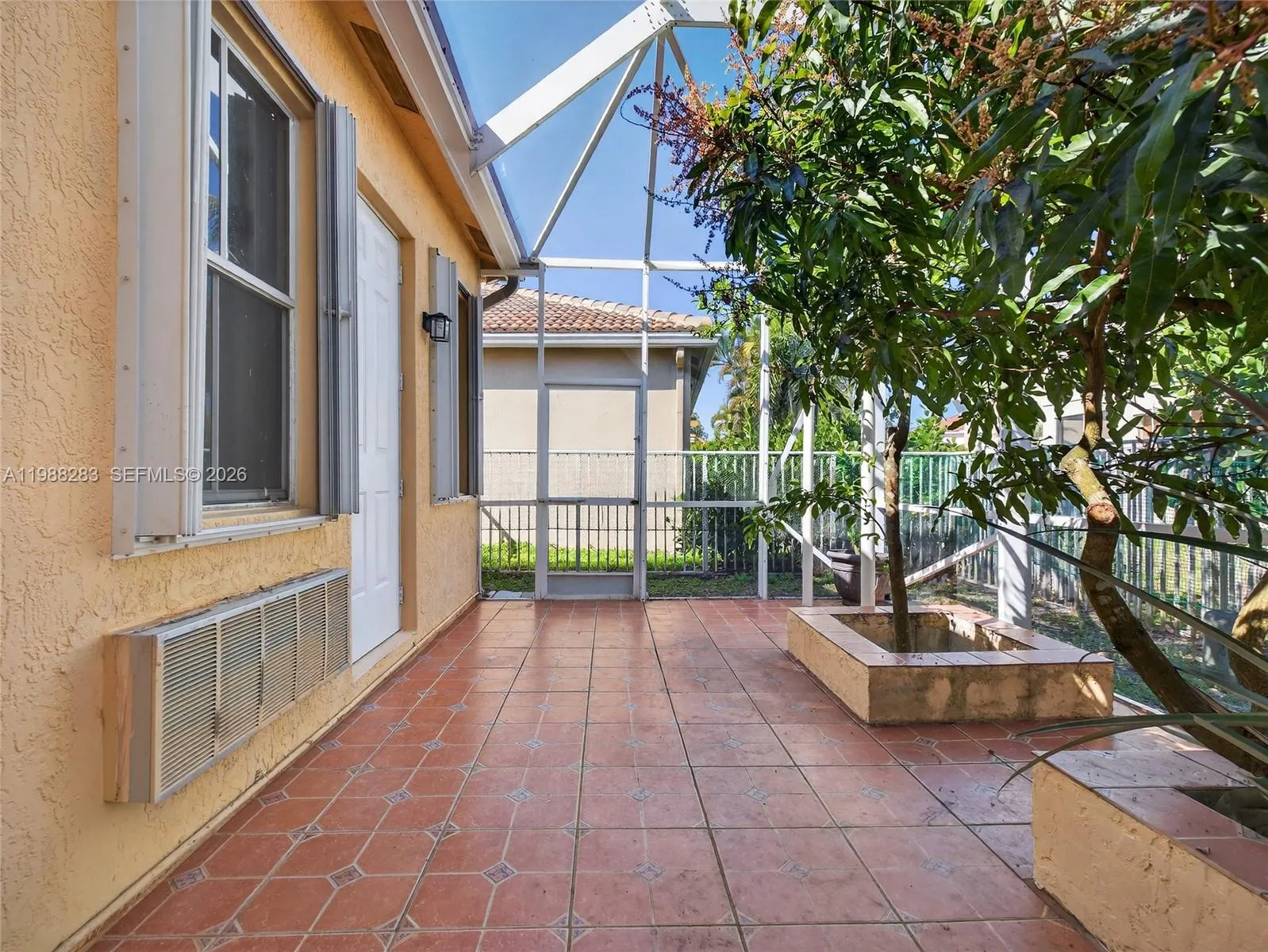 Screened patio