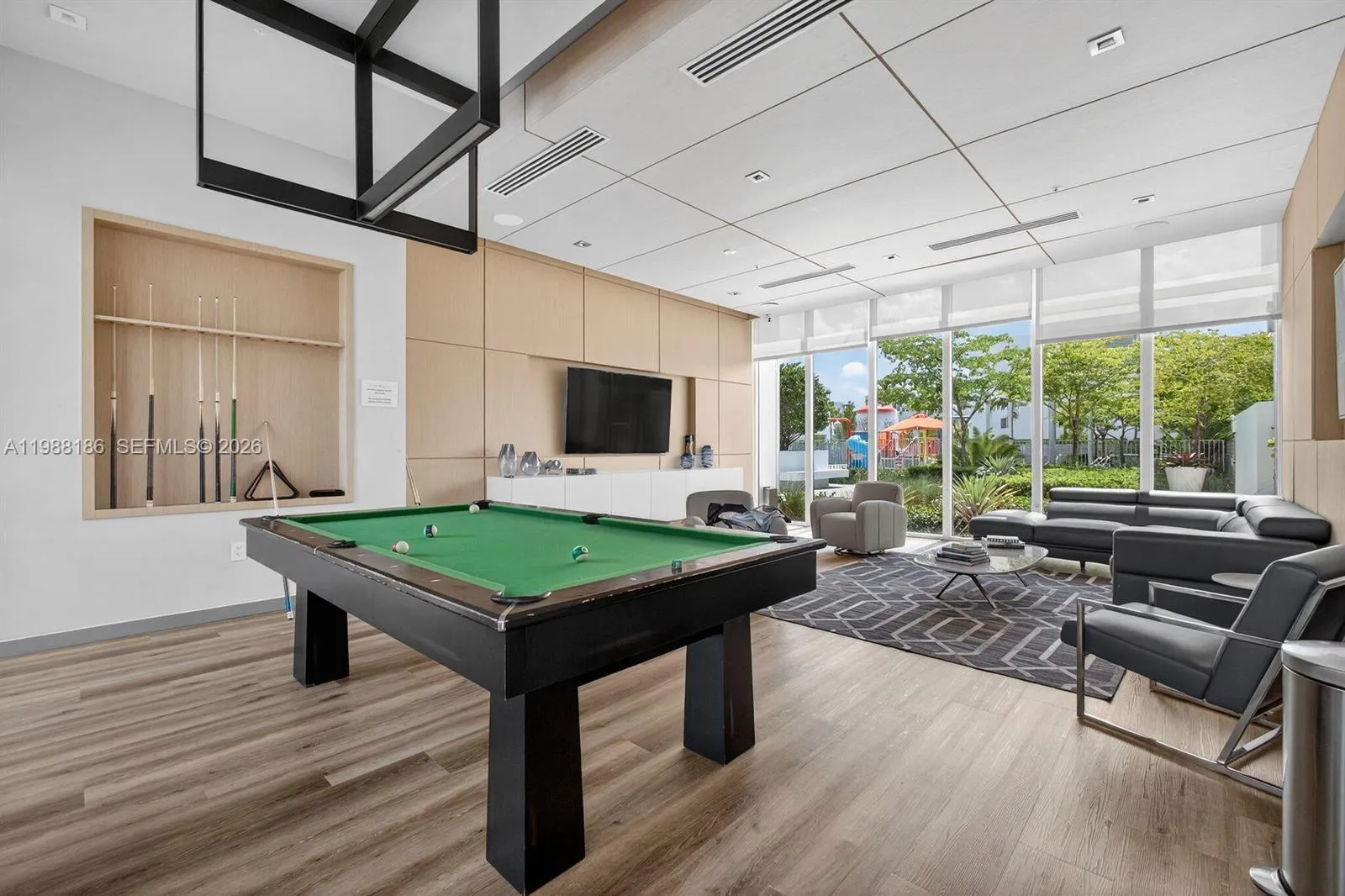 Entertainment Pool table in Clubhouse and Multimedia Room