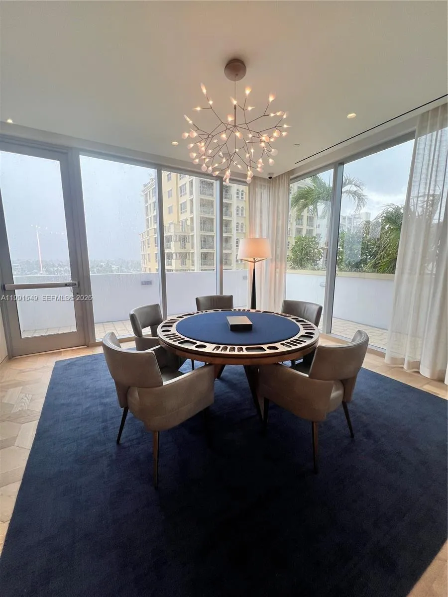 Poker table in game area