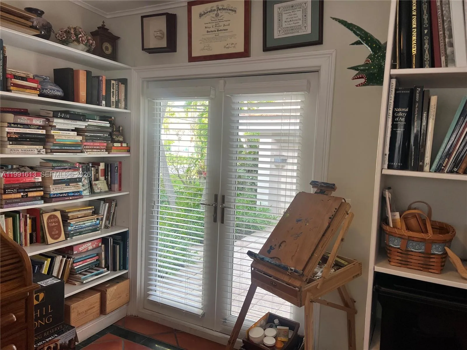 private entrance to office /den