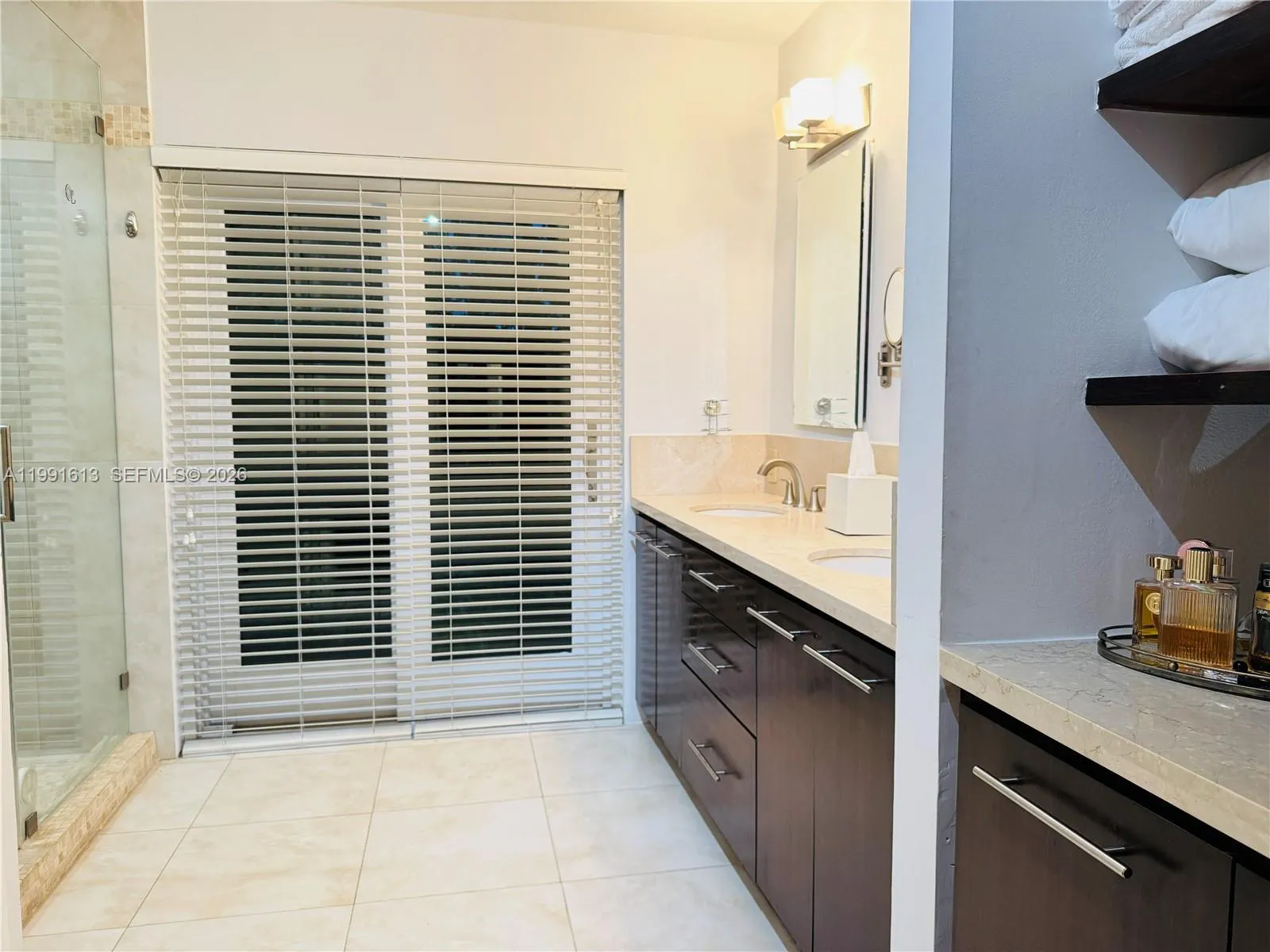 with sliding doors to patio