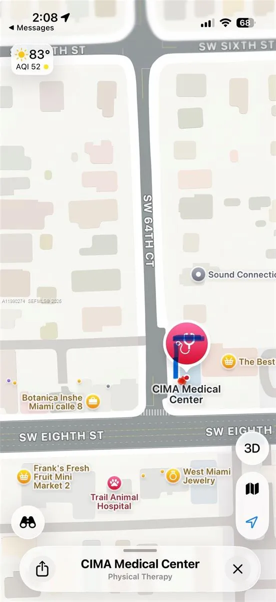 Shared Parking on side and rear of building in blue