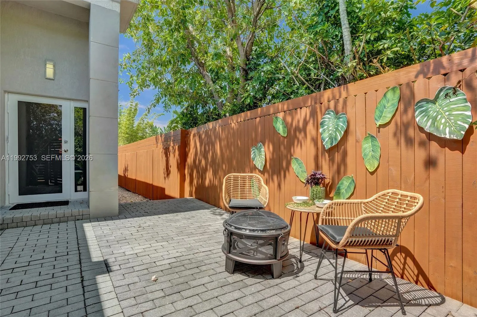 Enclosed front patio