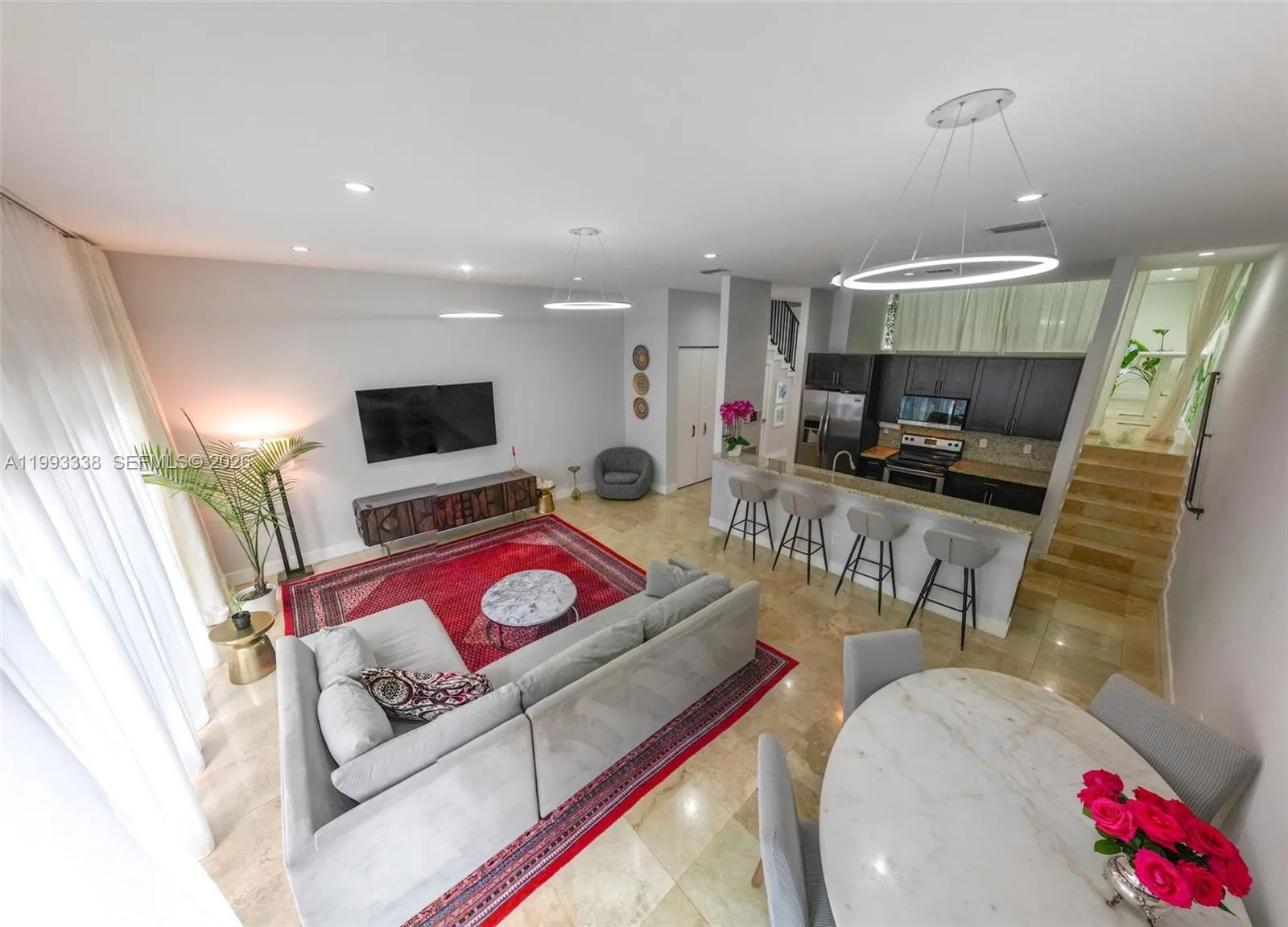 Living Area Layout/w stairs to Formal Dining Room