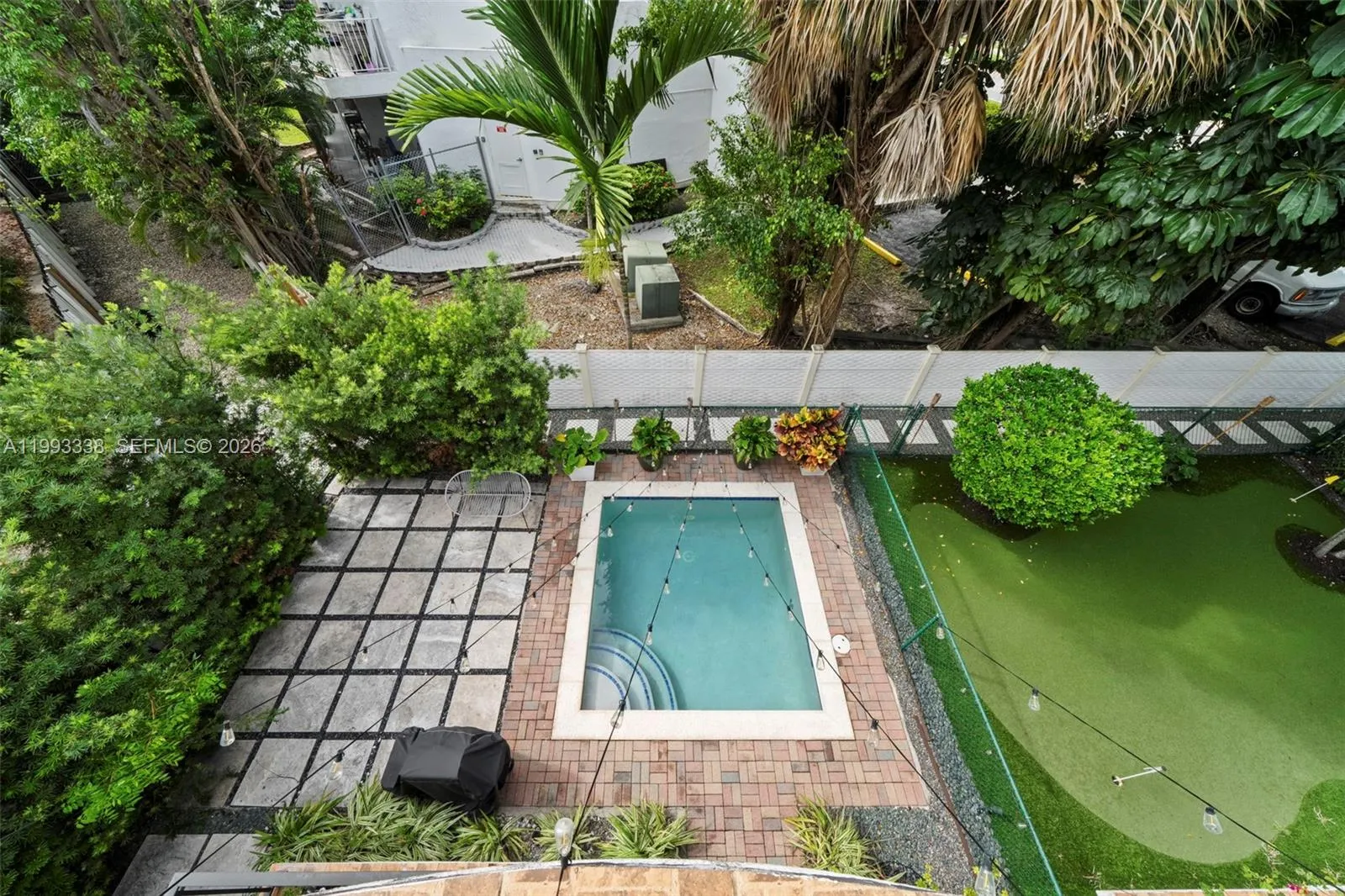 Pool View from Master Bedroom Balcony.